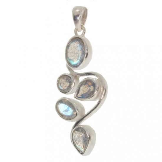 Sterling Silver Labradorite Pendant PF-54