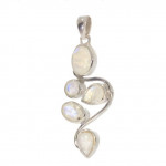 Sterling Silver Moonstone Pendant PF-54