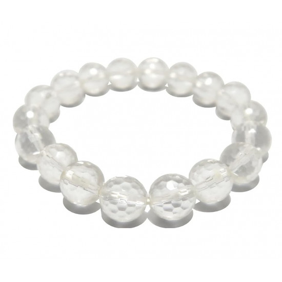 Quartz Bracelet 8mm faceted Quartz Bracelet 8mm faceted