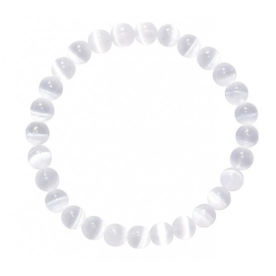 selenite bracelet 6mm selenite bracelet 6mm
