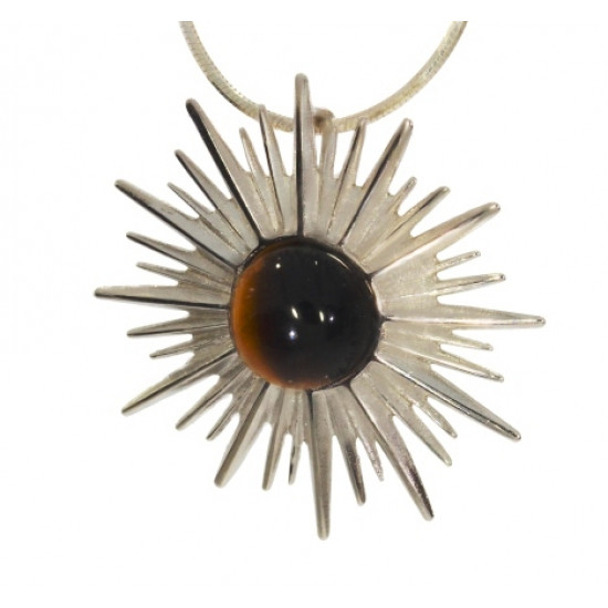 Sterling Silver Tiger eye Pendant P34-18