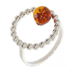 Ring 30-35 Amber Sterling Silver