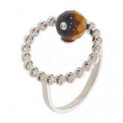 Ring 30-35 Tigers Eye Sterling Silver
