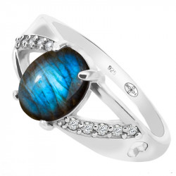 Ring 38-23 Sterling Silver Labradorite