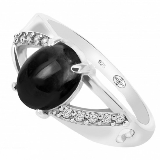 Ring 38-23 Sterling Silver Black Onyx Ring 38-23 Sterling Silver Black Onyx
