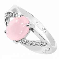 Ring 38-23 Sterling Silver Rose Quartz