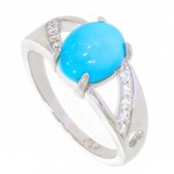 Ring 38-23 Sterling Silver Turquoise