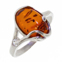 Ring 42-27 Sterling Silver Amber