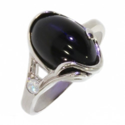 Ring 42-27 Sterling Silver Black Onyx