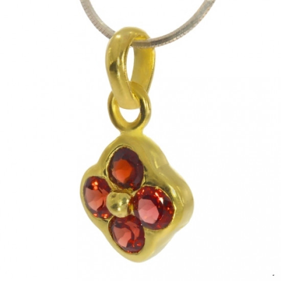 Vermeil Garnet Pendant PF-13 Vermeil Garnet Pendant PF-13