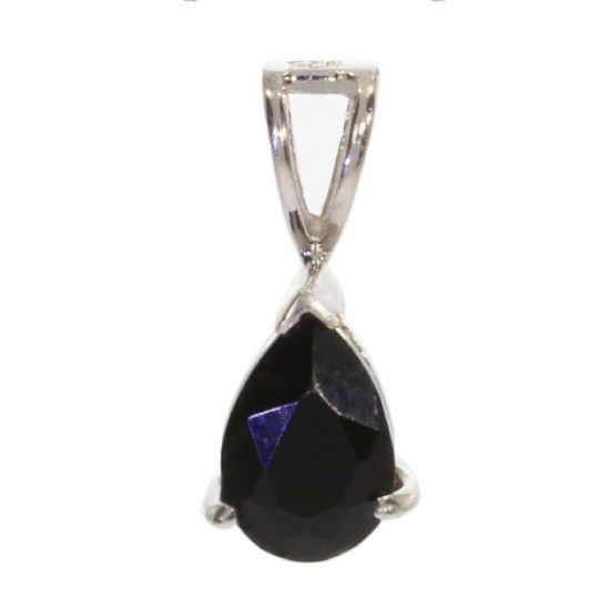 Sterling Silver Black Onyx Pendant PF-52 Sterling Silver Black Onyx Pendant PF-52