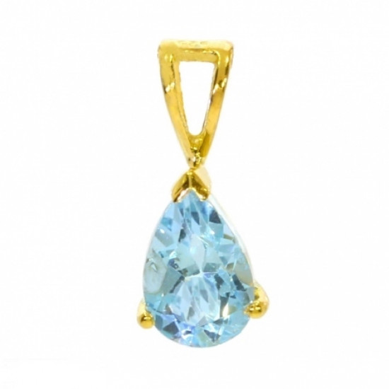 Vermeil Blue Topaz Pendant PF-52