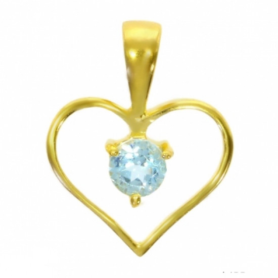 Vermeil Blue Topaz Pendant PF-53 Vermeil Blue Topaz Pendant PF-53
