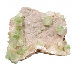apophyllite verte et stilbite