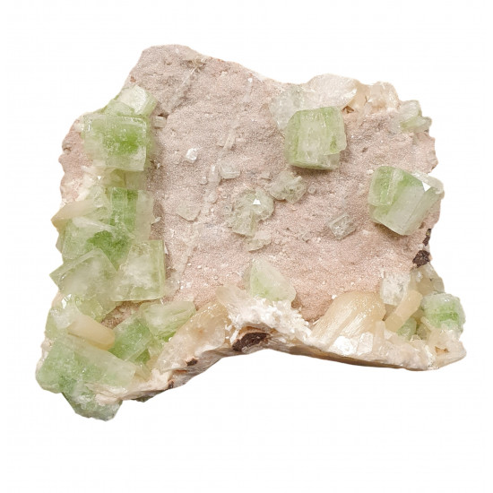 green apophyllite and stilbite green apophyllite and stilbite