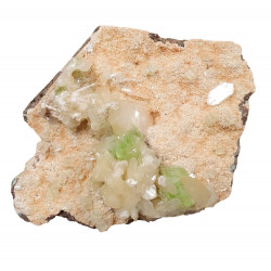 apophyllite verte et stilbite