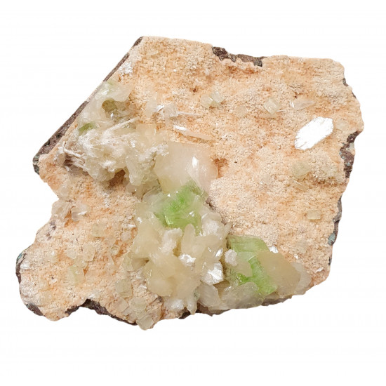green apophyllite and stilbite
