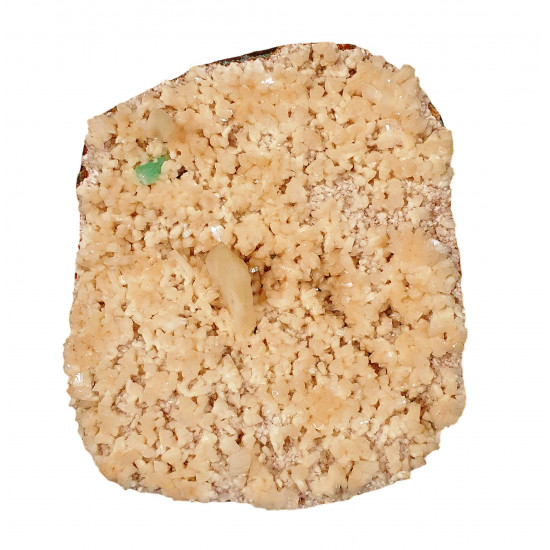 green apophyllite on stilbite and heulandite