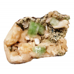 apophyllite verte et stilbite