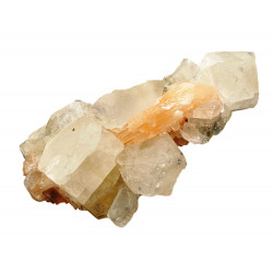 apophyllite , stilbite on chalcedony