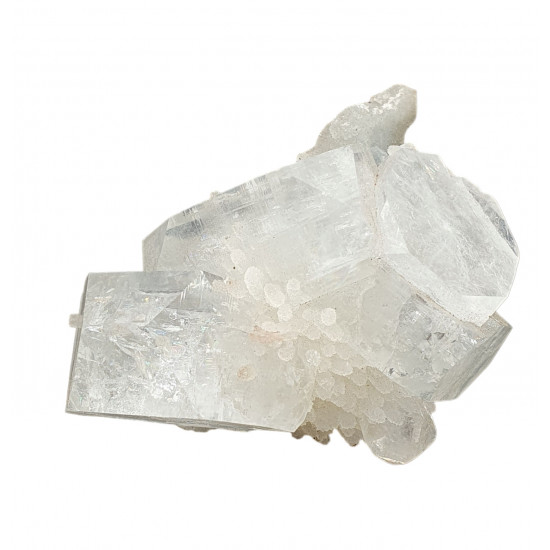 apophyllite , stilbite on chalcedony
