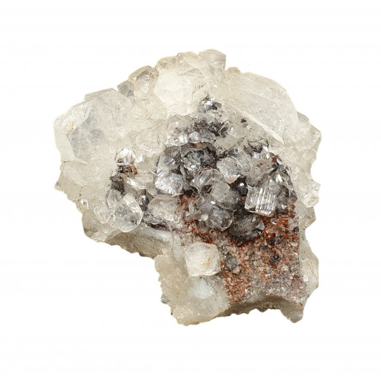apophyllite , stilbite on chalcedony
