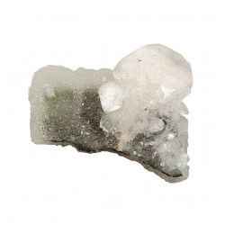 apophyllite , stilbite on chalcedony