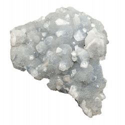 apophyllite , stilbite on chalcedony
