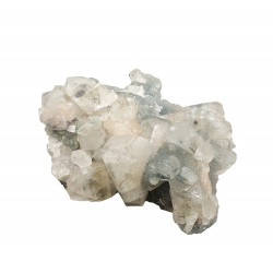 apophyllite , stilbite on chalcedony