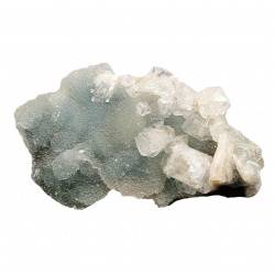 apophyllite , stilbite on chalcedony