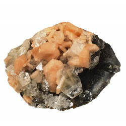 apophyllite , stilbite on chalcedony