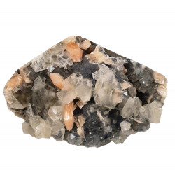 apophyllite , stilbite on chalcedony