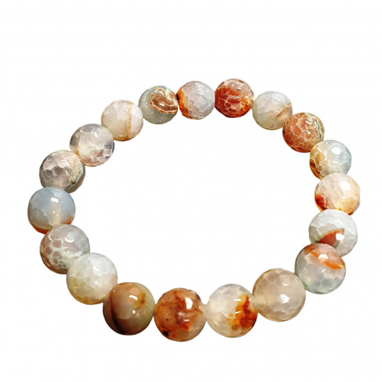 Agate bracelet 10mm faceted