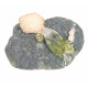 yellow apophyllite with stilbite and chalcedony