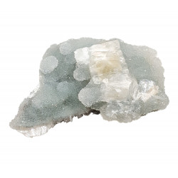 apophyllite , stilbite on chalcedony