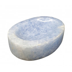 blue calcite ashtray