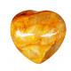 Yellow hematoide quartz heart