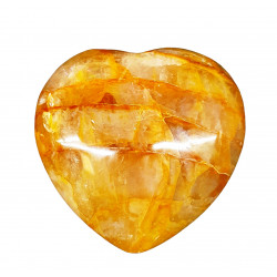 Coeur quartz hematoide jaune