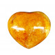 Yellow hematoide quartz heart