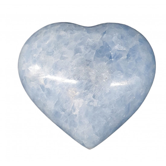 Blue calcite Heart