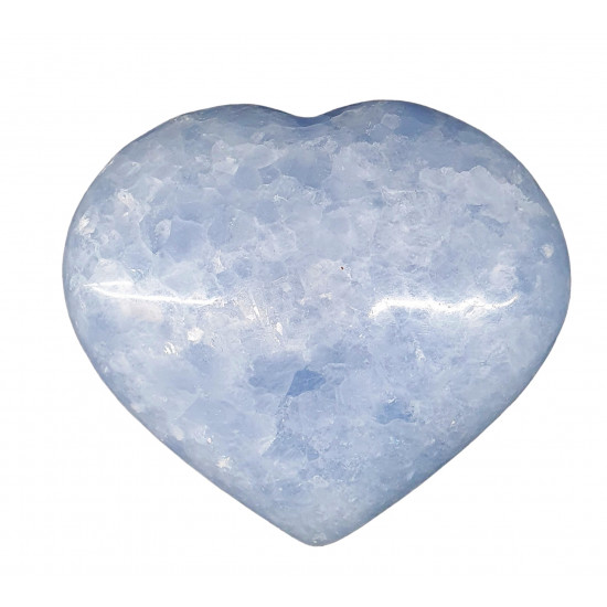 Blue calcite Heart