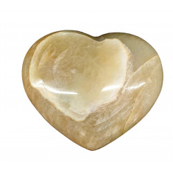 Green moonstone garnierite heart