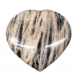 Black moonstone heart