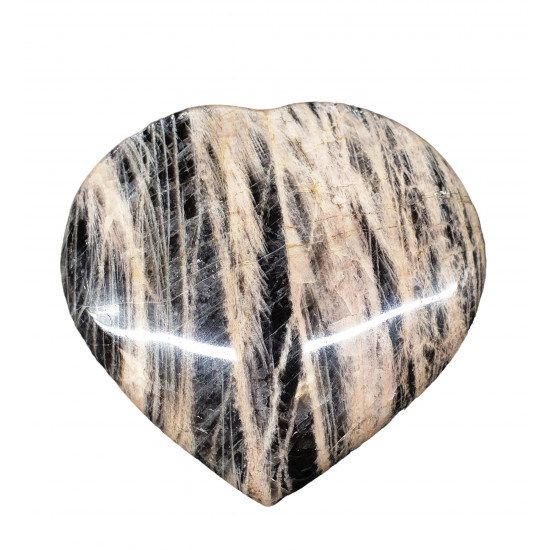 Black moonstone heart