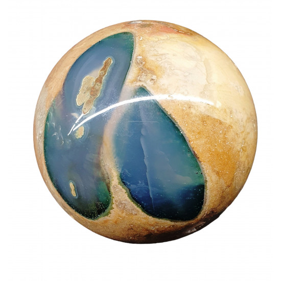 Agatized jasper sphere