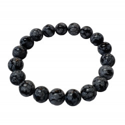 Snowflake Obsidian Bracelet 10mm