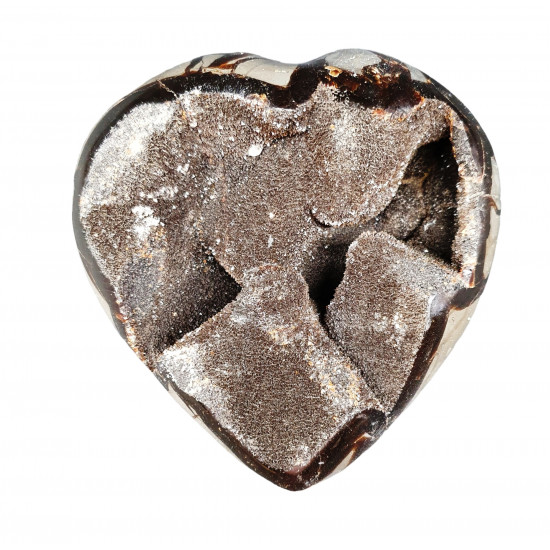 black septarian heart