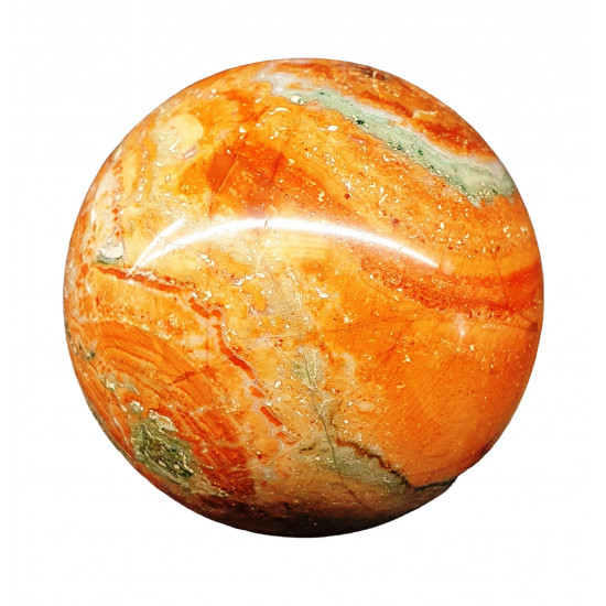 Agatized jasper sphere