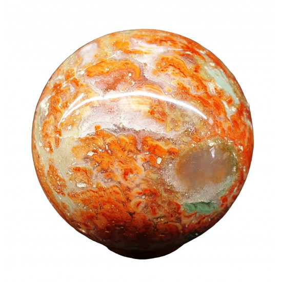 Agatized jasper sphere