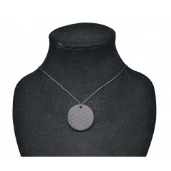 shungite necklace round flower of life